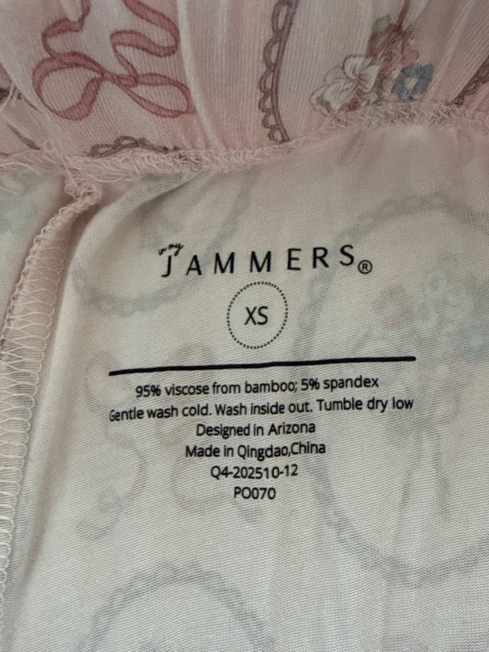 Women's Light Pink Floral Button-Front Pajama Set - Picture 2 of 3